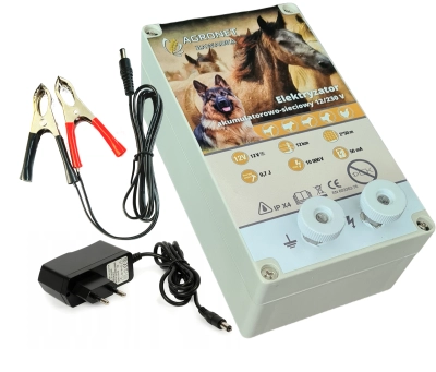 Elektryzator uniwerslany 230/12V Agronet AS 200 Dual 0,7J z zasilaczem
