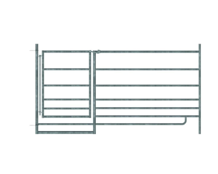Panel dla owiec z bramą, 1,83 m, 92 cm, ocynkowany, Kerbl