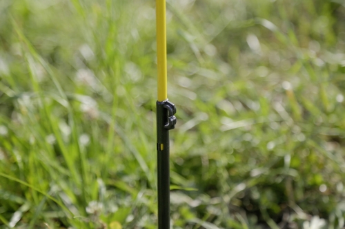 Palik owalny z włókna szklanego 106 cm żółty 10 szt. z metal. grotem