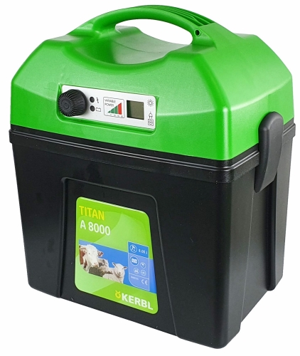 Elektryzator akumulatorowy TITAN A 8000, dla koni, bydła, dzików, owiec i kóz, 5,0 J
