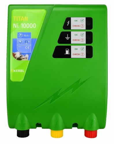 Elektryzator sieciowy TITAN Ni 10000, na dziki, dla koni, byków, bydła, owiec i kóz, 7,0 J, Kerbl