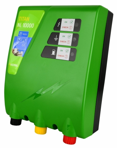 Elektryzator sieciowy TITAN Ni 10000, na dziki, dla koni, byków, bydła, owiec i kóz, 7,0 J, Kerbl