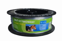 Drut ocynkowany do ogrodzeń elektrycznych dla koni i bydła, 1,2 mm, 1000 m