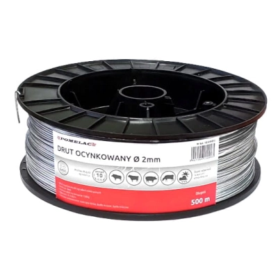 Pomelac Drut ocynkowany 500 m - średnica 2,0 do ogrodzeń elektrycznych