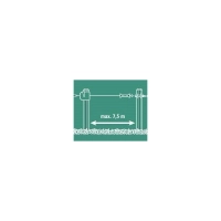 Zestaw bramowy do ogrodzeń elektrycznych Flexigate z linką, 7,5 m x 40 mm, Kerbl