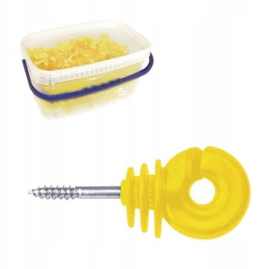 Pomelac izolator wkręcany w drewno do drutu i plecionki 150 szt