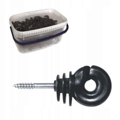 Pomelac izolator wkręcany w drewno do drutu i plecionki 150 szt