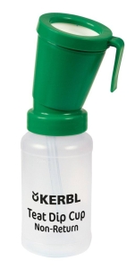 Kubek do dezynfekcji strzyków, 300 ml, bezpowrotny, zielony, Kerbl