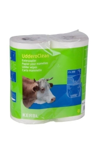 Papier do higieny wymion Uddero Clean, 24 x23 cm, na mokro i sucho, 2 x 200 list., Kerbl