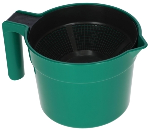 Kubek przedzdajacz, zielony, z sitkiem, Kerbl