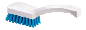 Szczotka w kształcie trapezu, z rączką, 26 cm, biała