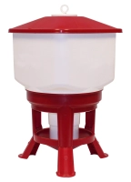 Poidło automatyczne dla drobiu, duże, 40 l, biało-czerwone, Novital