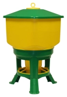 Karmidło automatyczne dla drobiu, duże, 40 l, zielono-żółte, Novital