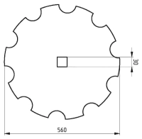 Talerz brona talerzowa talerzówka brony 560mm x 3,5mm uzębiony