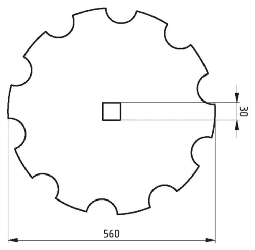 Talerz brona talerzowa talerzówka brony 560mm x 3,5mm uzębiony