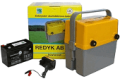 Pastuch Elektryzator uniwersalny Redyk AB 200 + akumulator + ładowarka