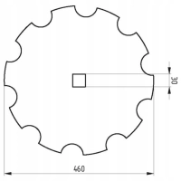 Talerz brona talerzowa talerzówka brony 460 mm x 3,0mm uzębiony