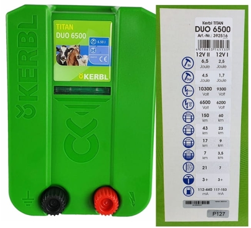 Elektryzator uniwersalny Kerbl Titan DUO 6500