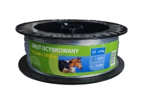 Drut ocynkowany do ogrodzeń elektrycznych dla koni i bydła, 1,2 mm, 1000 m