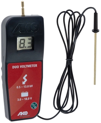 Tester napięcia DUO VOLTMETER do baterii i ogrodzeń, 9V, AKO