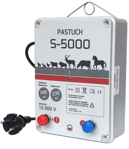 Pastuch Elektryczny Elektryzator sieciowy Pomelac S-5000 5J