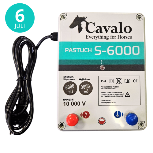 Pastuch Elektryczny Elektryzator sieciowy Pomelac Cavalo S-6000 6J