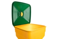 Karmidło automatyczne dla drobiu, duże, 40 l, zielono-żółte, Novital