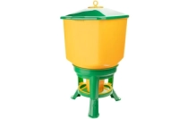 Karmidło automatyczne dla drobiu, duże, 40 l, zielono-żółte, Novital