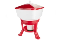 Poidło automatyczne dla drobiu, duże, 40 l, biało-czerwone, Novital
