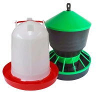 Poidło + karmnik dla drobiu kaczek gęsi kur 6l +6 kg