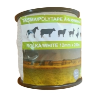 Taśma do ogrodzeń elektrycznych Animals – biała 200 m / 12 mm