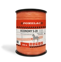 Taśma Pomelac pastuch konie 200 mb/20 mm orange