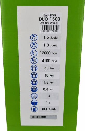 Elektryzator uniwersalny Kerbl Titan DUO 1500