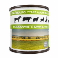 Taśma do ogrodzeń elektrycznych Animals – biała 200 m / 12 mm