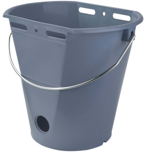 Wiadro do pojenia cieląt, Food Safe", ze skalą, 8 l, szare, Kerbl"