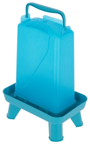 Poidło dla drobiu prostokątne 3,5 l, plastikowe, niebieskie, Kerbl