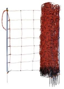 Siatka dla owiec OviNet Premium, 50 m, 90 cm, poj. szpic, pomarańczowa, Kerbl