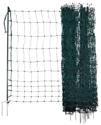 Siatka elektryczna dla drobiu Premium, 50 m, 122 cm, podw. szpic, zielony, Kerbl