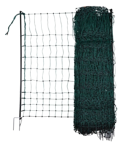 Siatka elektryczna dla drobiu, 25 m, 112 cm, podw. szpic, zielony, Kerbl