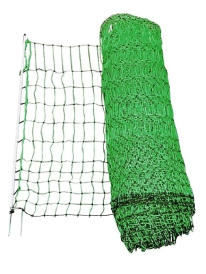 Siatka nieelektryczna dla drobiu, 25 m, 112 cm,, podw. szpic, zielony, Kerbl