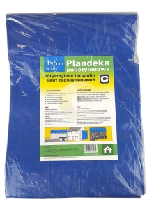 Plandeka 5x8 m, 90 g, niebieska, PE, Canagri