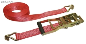 Pas transportowy z napinaczem, 10m x 50mm, 5000 kg, 3,0 kN, czerwony, Kerbl