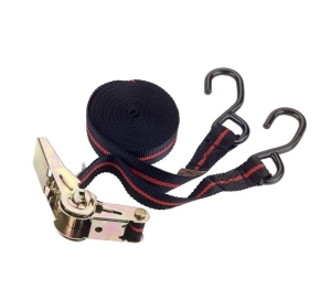 Pas transportowy z napinaczem, 5m x 25mm, 245 kg, 0,5  kN, czarny-czerwony, Kerbl