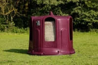 Przejdź na początek galerii Paśnik na baloty, dla cieląt i koni, 5 stanowisk, burgundowy, Kerbl