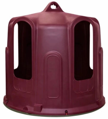 Przejdź na początek galerii Paśnik na baloty, dla cieląt i koni, 5 stanowisk, burgundowy, Kerbl