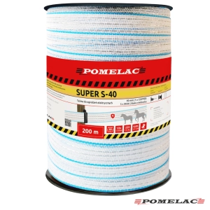 Szpula-taśma biało-niebieska SUPER S-40/200m