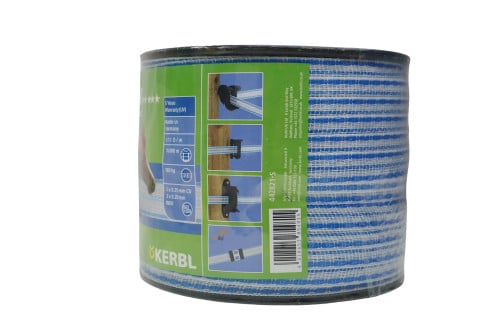 Taśma ogrodzeniowa TITAN 20 mm x 200 m Kerbl – biało-niebieska