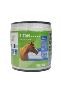 Taśma ogrodzeniowa TITAN 20mm x 200m biała Kerbl