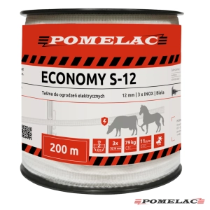 Taśma Pomelac Economy 200m / 12 mm biała