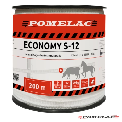 Taśma Pomelac Economy 200m / 12 mm biała